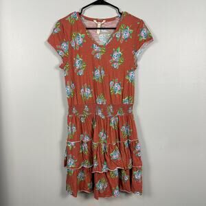 Matilda Jane Womens Small Looks to Frill Dress Floral Fall Short Sleeve